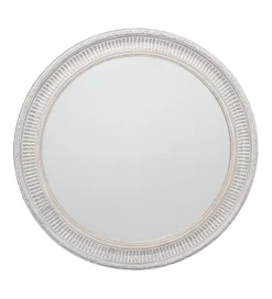 Lustro wiszące DEAY 80 cm drewno paulowni szare