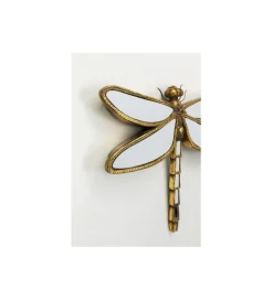 Lustro wiszące DRAGONFLY 46 x 36 cm stare złoto