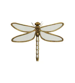Lustro wiszące DRAGONFLY 46 x 36 cm stare złoto