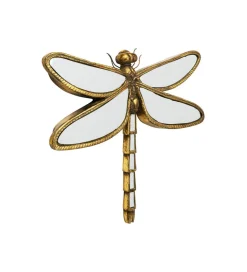 Lustro wiszące DRAGONFLY 46 x 36 cm stare złoto