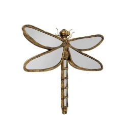 Lustro wiszące DRAGONFLY 70 x 54 cm stare złoto