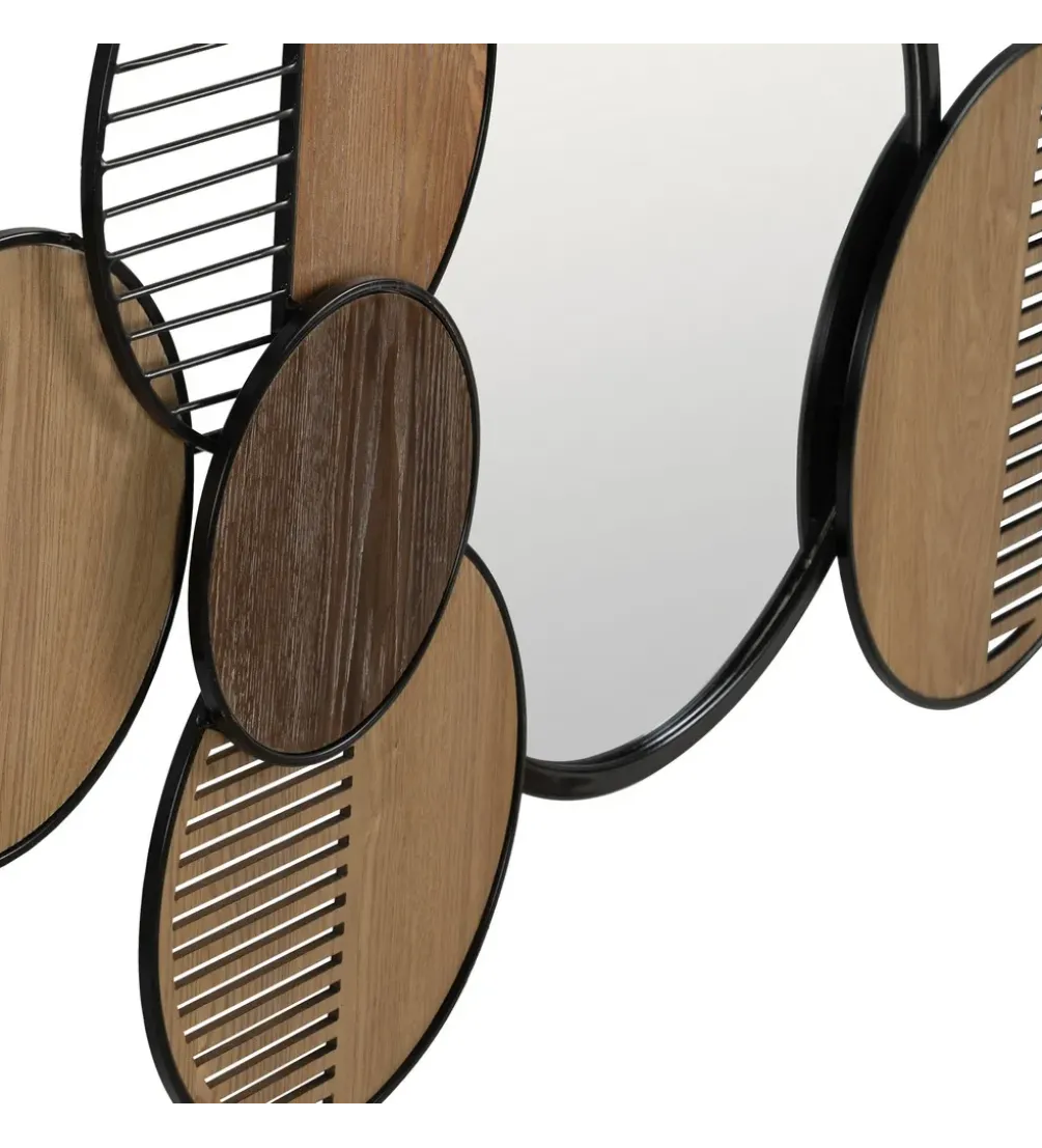 Lustro wiszące ESPEJONA 123 cm naturalne czarne