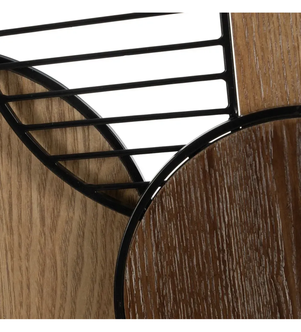 Lustro wiszące ESPEJONA 123 cm naturalne czarne