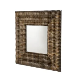 Lustro wiszące FITERAM 122 cm drewno mango