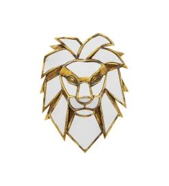 Lustro wiszące LION 35 cm złote