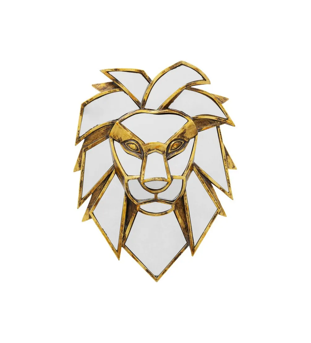Lustro wiszące LION 35 cm złote