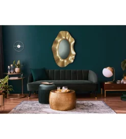Lustro wiszące LUXI 60 cm antyczne złote