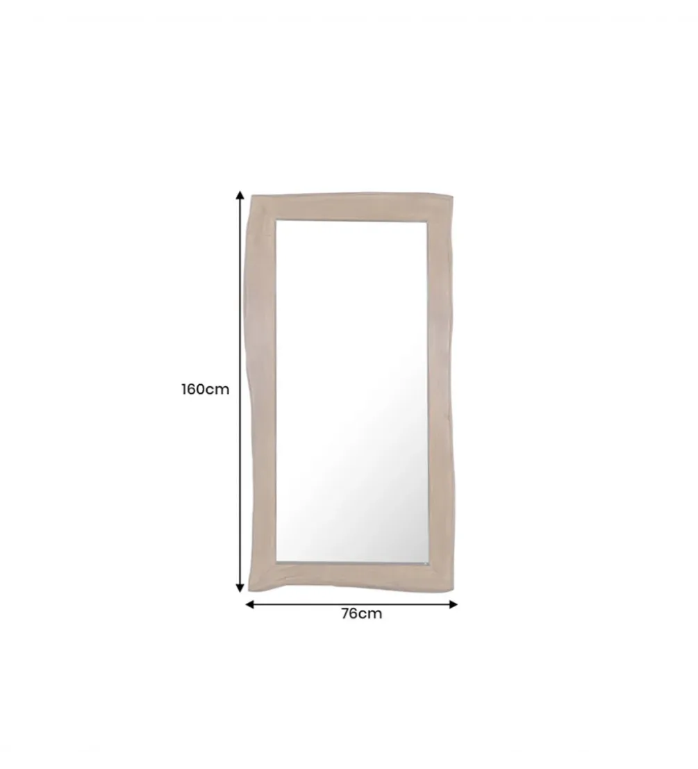 Lustro wiszące MAMMUT 160 cm drewno akacja