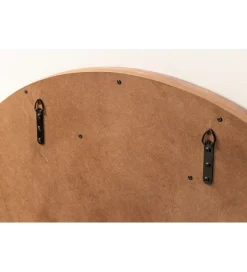 Lustro wiszące MIRROR 100 cm drewno akacja