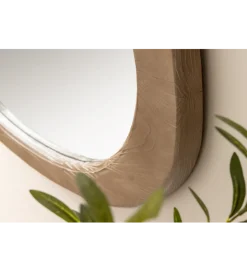Lustro wiszące ORGANIC 105 cm drewno sosnowe