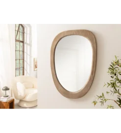 Lustro wiszące ORGANIC 105 cm drewno sosnowe