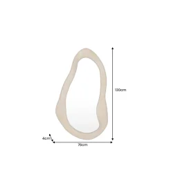 Lustro wiszące ORGANIC 130 cm drewno mango