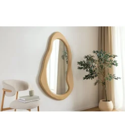 Lustro wiszące ORGANIC 130 cm drewno mango