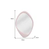 Lustro wiszące ORGANIC 90 cm różowe