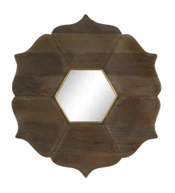 Lustro wiszące RETUNM 90 cm drewno mango