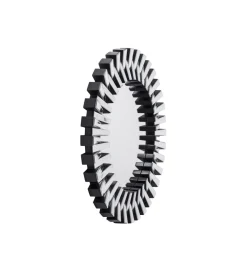 Lustro wiszące SPROCKET 92 cm srebrne