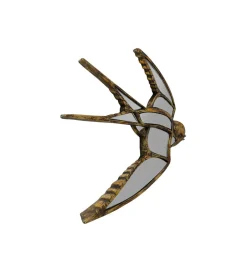 Lustro wiszące SWALLOW 37 x 25 cm antyczne złoto