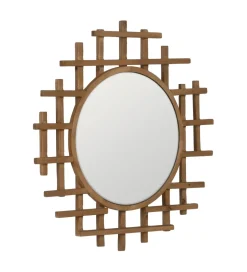 Lustro wiszące TIKITAK 64 cm drewno jodła