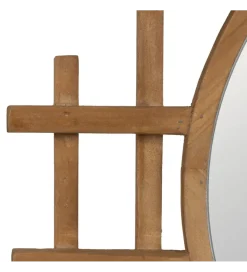 Lustro wiszące TIKITAK 64 cm drewno jodła