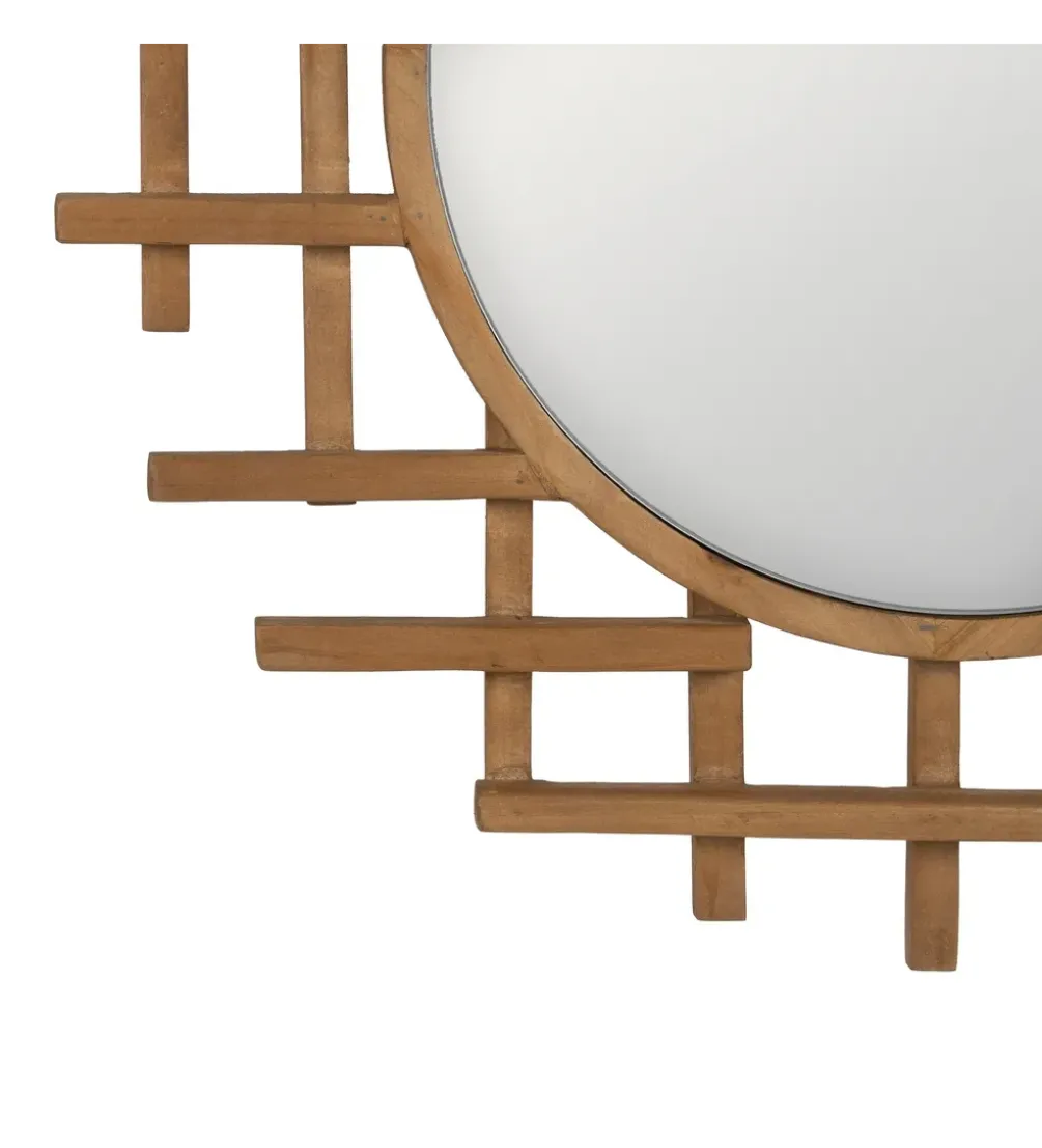 Lustro wiszące TIKITAK 64 cm drewno jodła