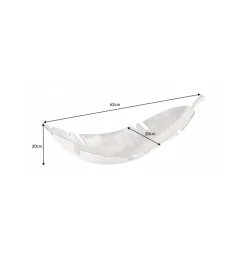 Misa HOJA 62 cm srebrna