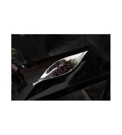 Misa Leaf 40 cm x 10 cm srebrna