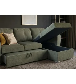 Narożnik APARTMENT 245 cm z funkcją spania zielony