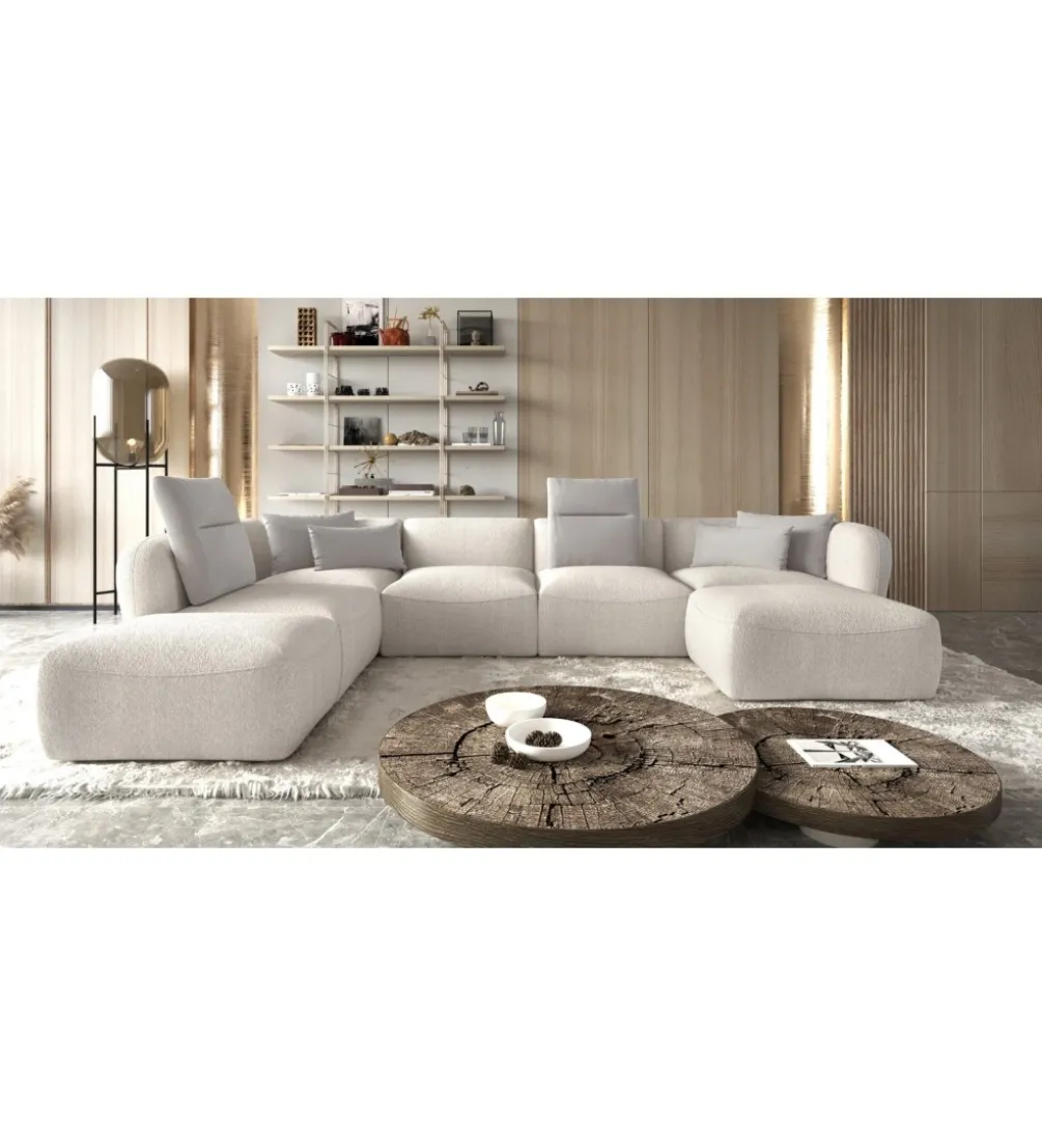 Narożnik BAHAMA Candelo XL 382 Cm Z Ottomaną Otwartą 190 Cm