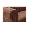 Narożnik Chesterfield 270 cm antyczny brąz lewostronny