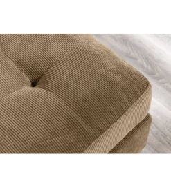 Narożnik STOCKHOLM 220 cm 3-osobowy sztruks jasnobrązowy