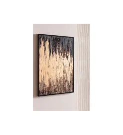 Obraz Abstract 80 cm x 120 cm złoto czarny