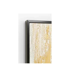 Obraz Abstract 80 cm x 120 cm złoto biały