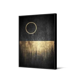 Obraz ABSTRAN 102 x 142 cm czarno złoty