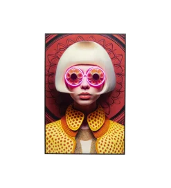 Obraz FANCY BLONDE LADY LED 75 x 55 cm