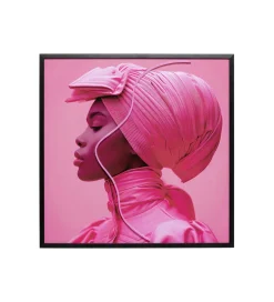 Obraz LED PINK WOMAN 80 x 80 cm