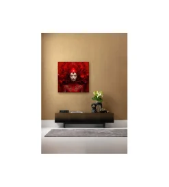Obraz MUSE RED 120 x 120 cm szklany