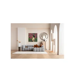 Obraz NOUVEAU FLEUR 120 x 120 cm szklany