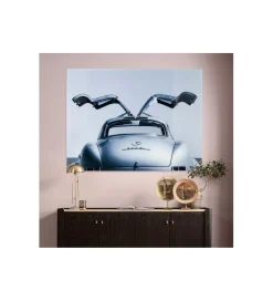 Obraz OLDRIMER BACK 160 x 120 cm srebrny