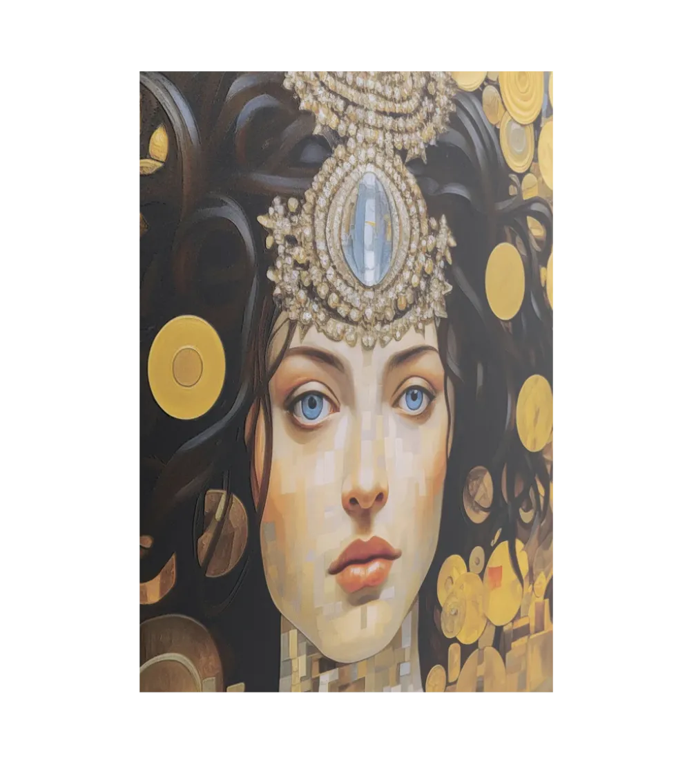 Obraz OMNIGIR 120 cm x 120 cm szłoto czarny