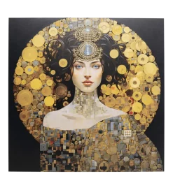Obraz OMNIGIR 120 cm x 120 cm szłoto czarny