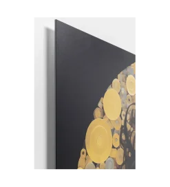 Obraz OMNIGIR 120 cm x 120 cm szłoto czarny