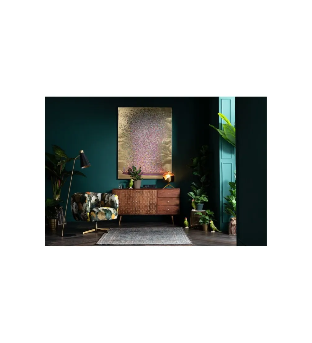 Obraz Touched Flower Boat Gold Pink 120 x 160cm