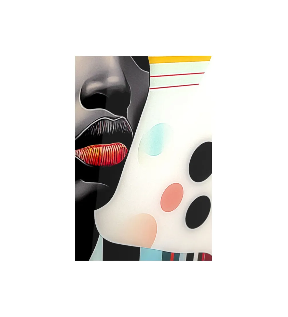 Obraz MUSE RETRO LADY 80 x 120 cm żółty
