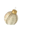 Ozdoba  Bauble 23 cm biało złota
