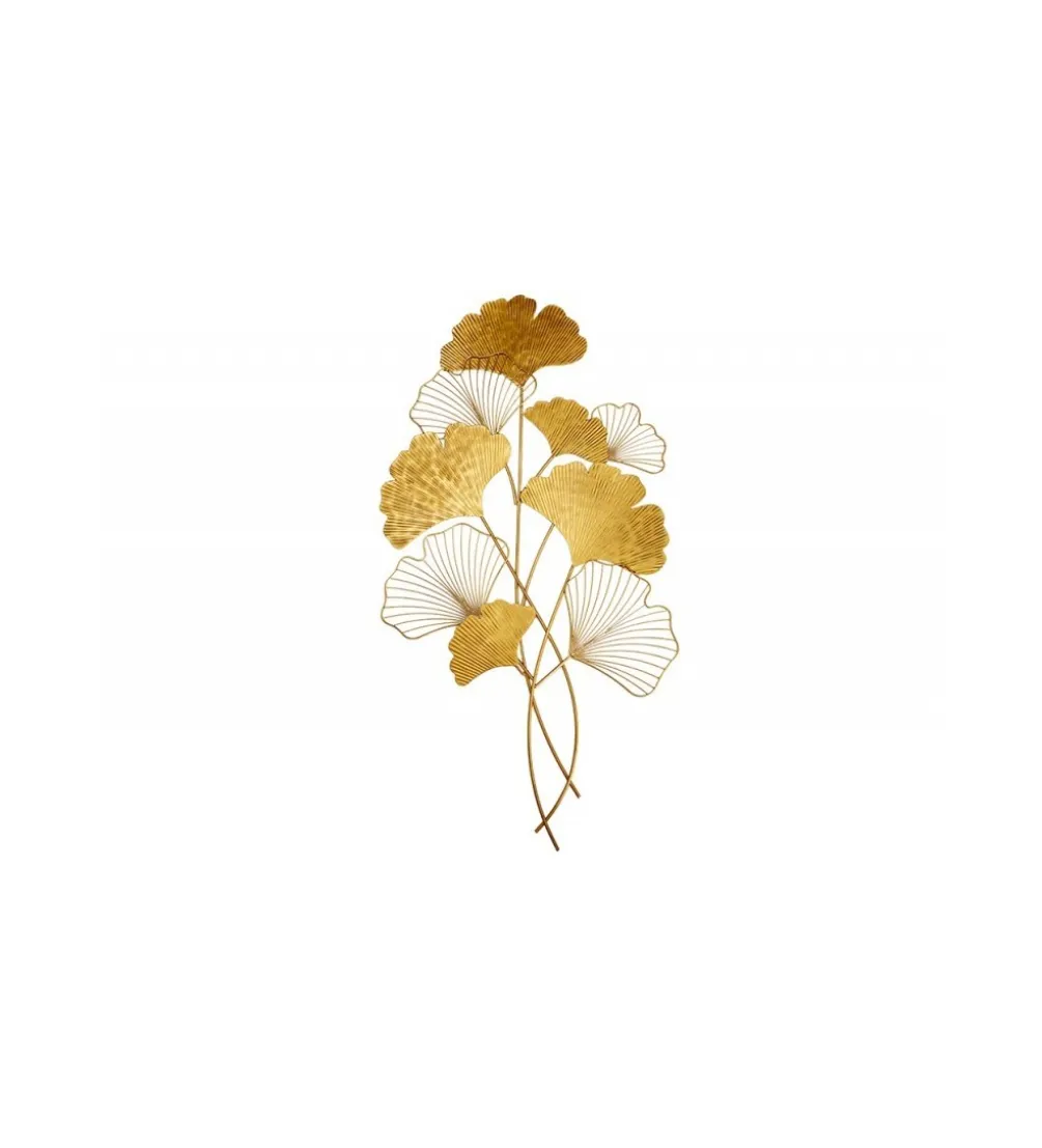 Ozdoba ścienna GINKGO 58 cm złota