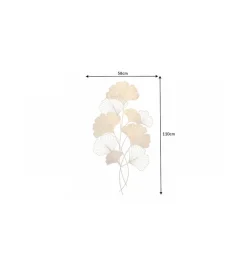 Ozdoba ścienna GINKGO 58 cm złota