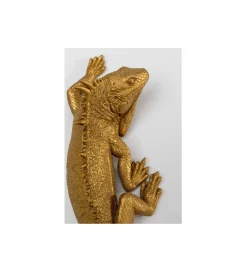 Ozdoba ścienna LIZARD 31 x 11 cm złota