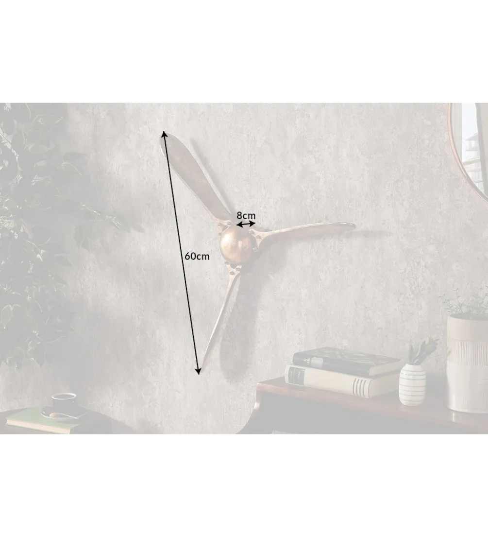 Ozdoba Ścienna Mystic Screw III 90 Cm Miedziana