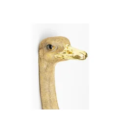 Ozdoba ścienna OSTRICH 18 x 71 cm złota