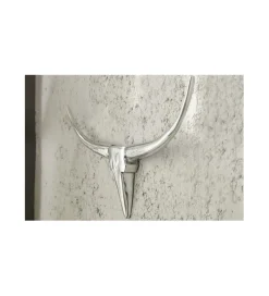 Ozdoba ścienna rogi Bull 75 cm srebrne